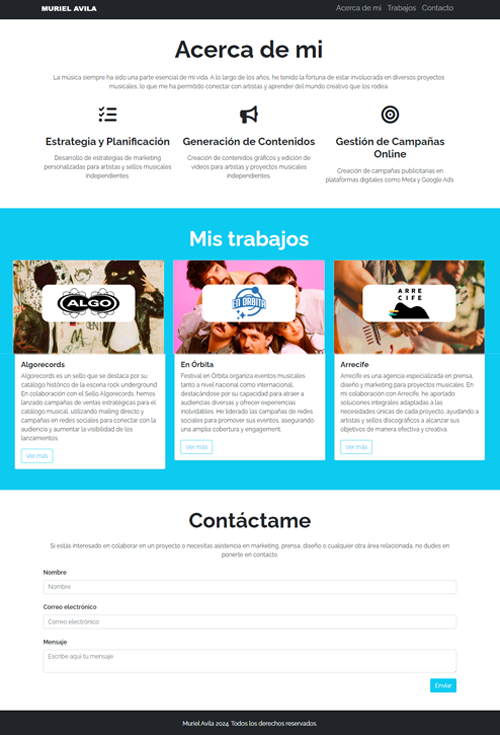 screenshot landing page acerca de mi